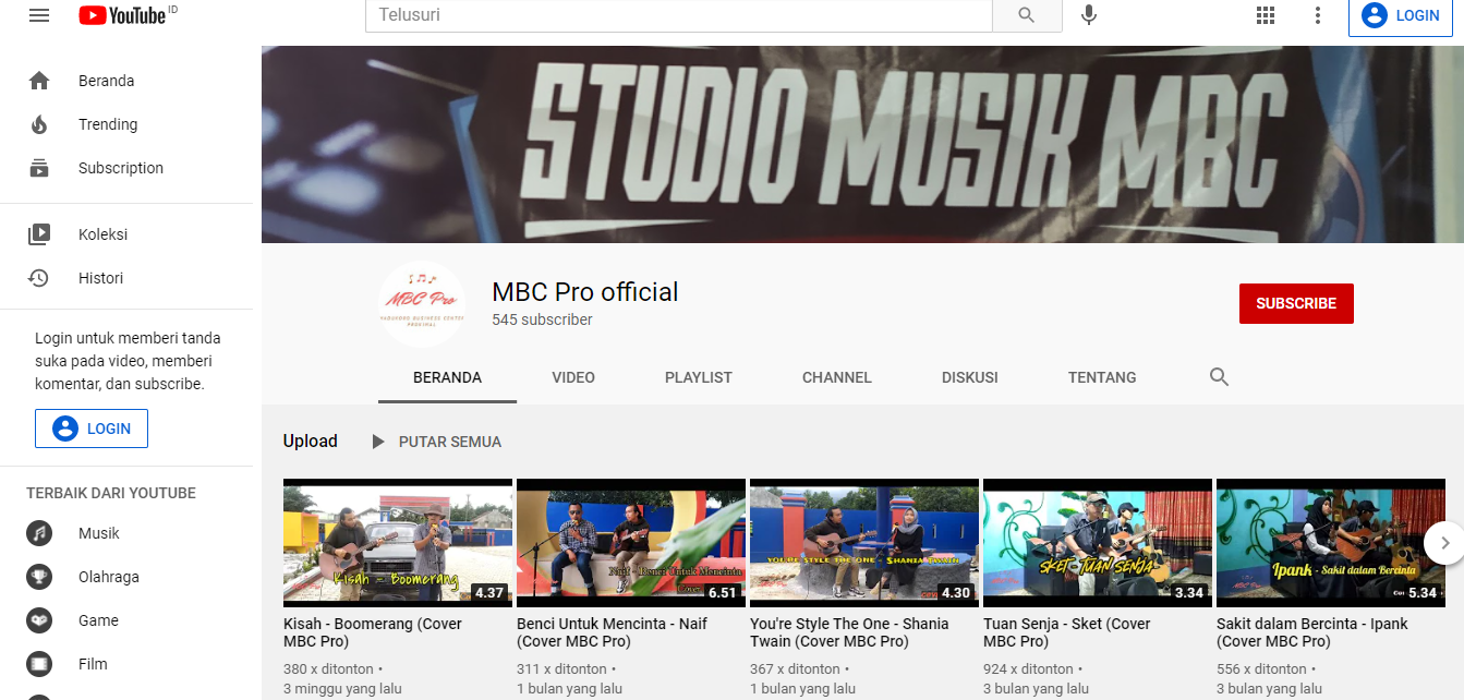 MBC Pro Official | Channel dan Studio Musicnya Madukoro